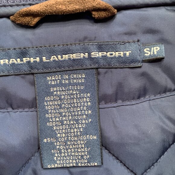 Ralph Lauren Sport Navy Blue County Riders Jockey Club Quilted Vest S/P - Picture 4 of 4